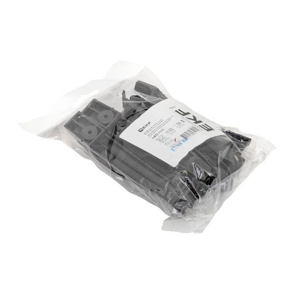 Держатель кабеля односторонний для прямого монтажа (145мм) черн. (уп.10шт) EKF ch-1-b-145