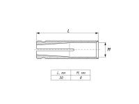 Анкер забивной М8 латунь EKF alzm8