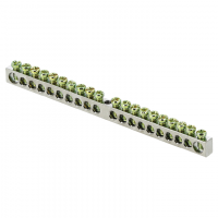 Шина PEN "ноль-земля" 6х9 20 отв. никель крепеж по центру PROxima EKF sn1-63-20