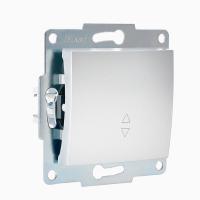 Механизм выключателя проходного 1-кл. 1п СП Karina 10А IP20 мат. серебр. LEZARD 707-4388-105
