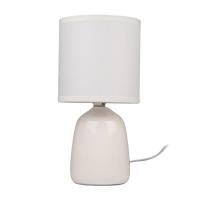 Светильник настольный JH2-02-wh E14 IP20 130х130х255мм керамика; ткань; PVC-пластик бел. JazzWay 5062313