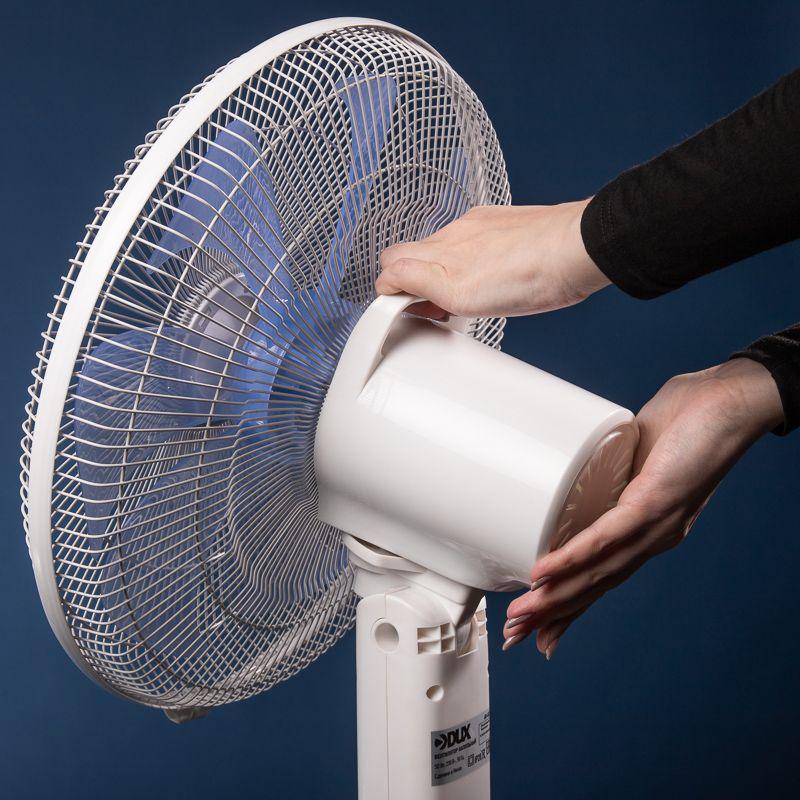 Вентилятор напольный 50Вт 7 лопастей д/у управление бел. DUX 60-0221