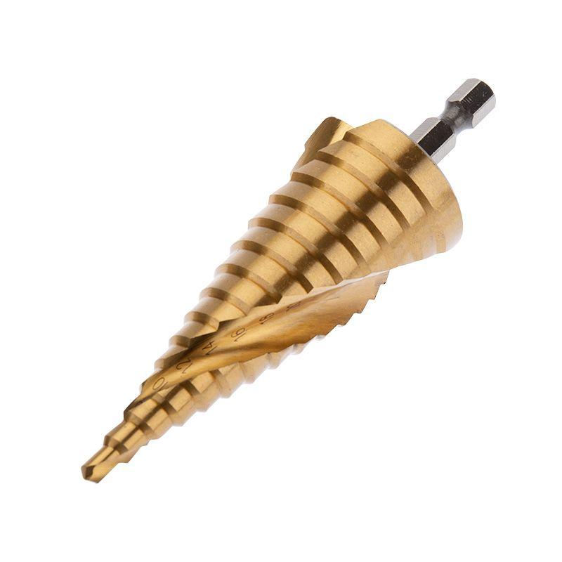 Сверло ступенчатое по металлу ТИТАН 4.0-32.0мм Р6М5 Kranz KR-12-6613