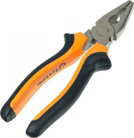 Плоскогубцы (пассатижи) 180мм никелированные двухкомпонентные рукоятки Вихрь 73/6/3/7