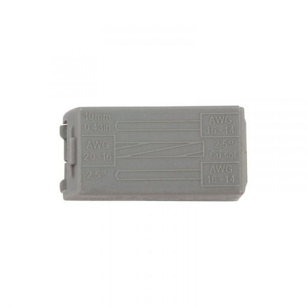 Клемма строительно-монтажная СМК 224 2-проводная 1.0-2.5/0.5-2.5кв.мм для светильника бел. (уп.100шт) Rexant 07-2411